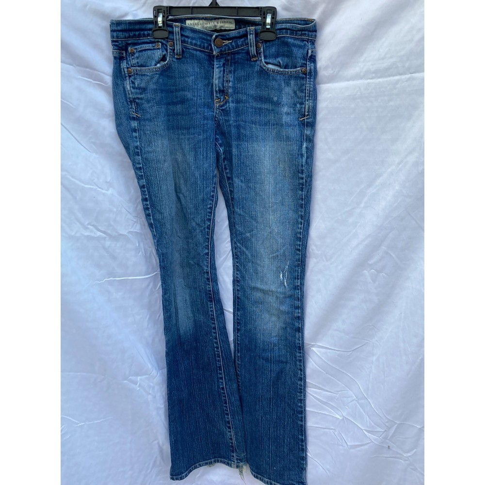 Abercrombie & Fitch Faded Blue Denim Jeans Women's SIZE - 8L Excellent Condition - Picture 2 of 5